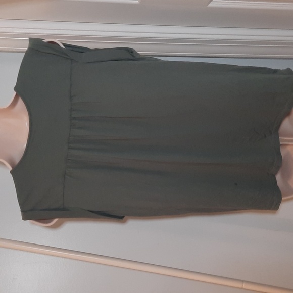 LOFT Olive Green Loose Tank sz Large - Picture 4 of 4